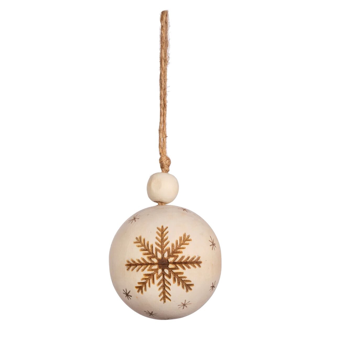 Large Snowflake Wooden Bauble