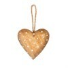 Polka Dot Natural Wood Heart