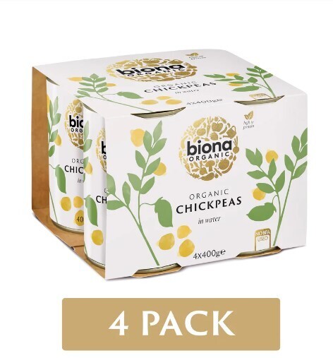 Org Chickpeas 4x400g PACK - BIONA