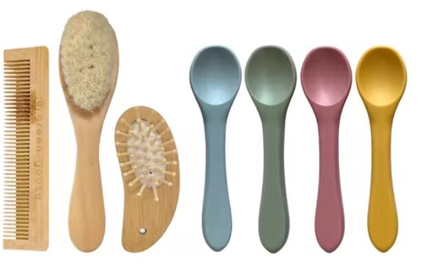 Baby Hair Care Set with Baby Spoons