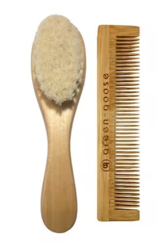 Baby Bamboo Comb and Soft Brush