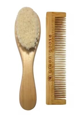 Baby Bamboo Comb and Soft Brush