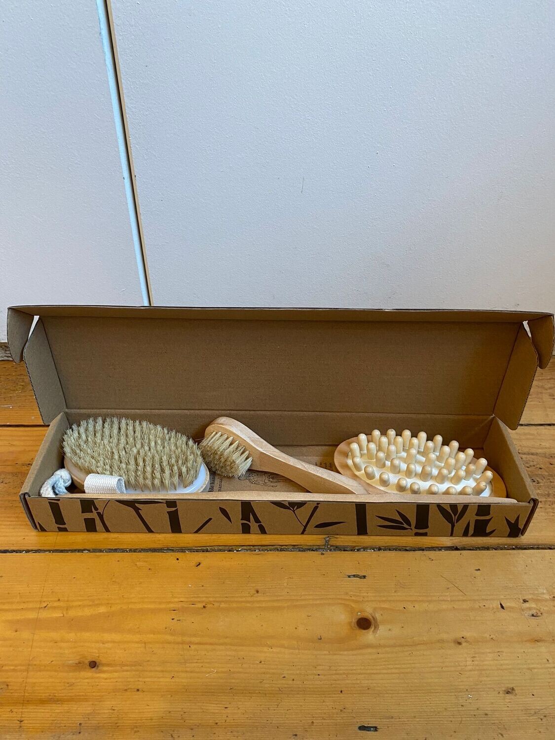 Bamboo body and face brush set