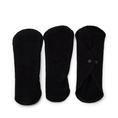 Reusable Thong Panty Liners 3 Pack Black