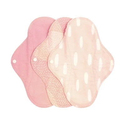Reusable Sanitary Pads 3 Pack Classic Pink