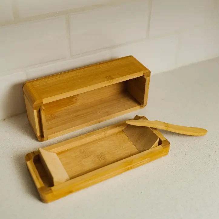 Bamboo Butter Storage Box and Butter Knife