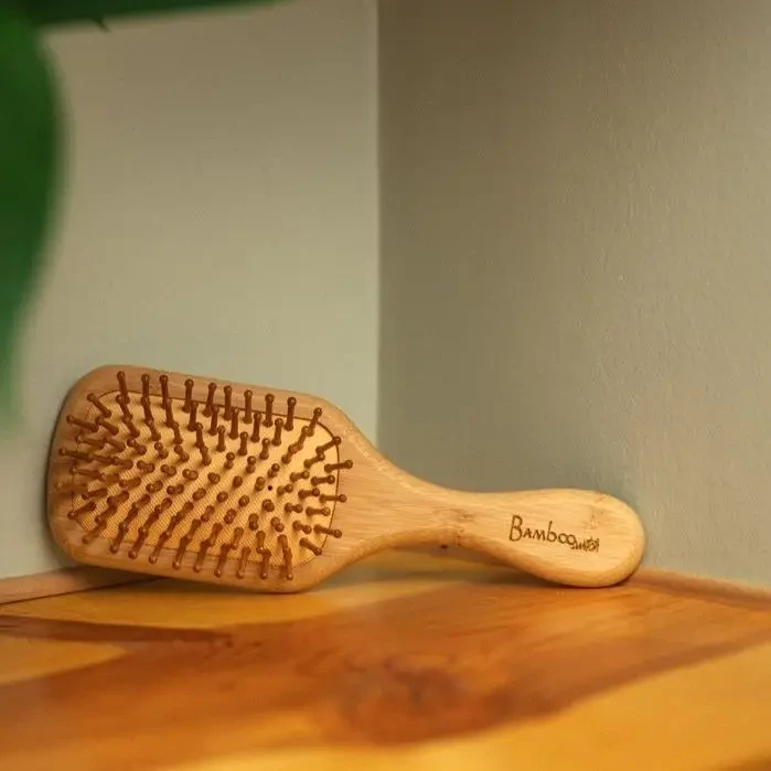 Bamboo Paddle Hairbrush - Square