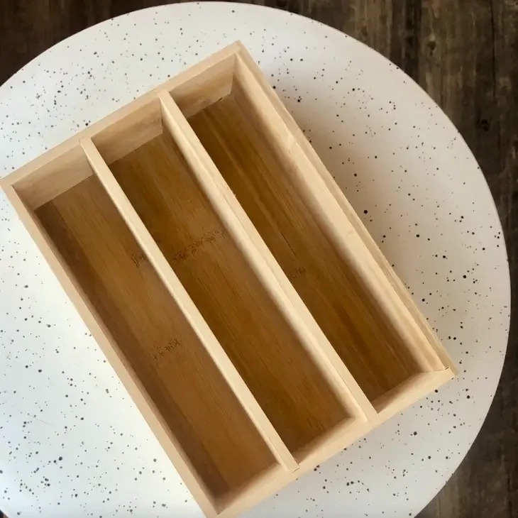 Bamboo Cutlery Set in Drawer Organizer