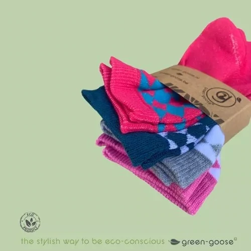 4 Pairs of Bamboo Socks Ladies | Diamonds | UK Size 3 1/2 - 7