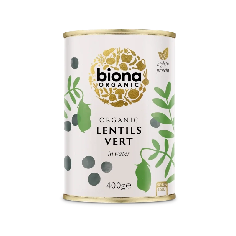 biona organic lentils vert