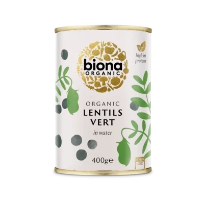 biona organic lentils vert