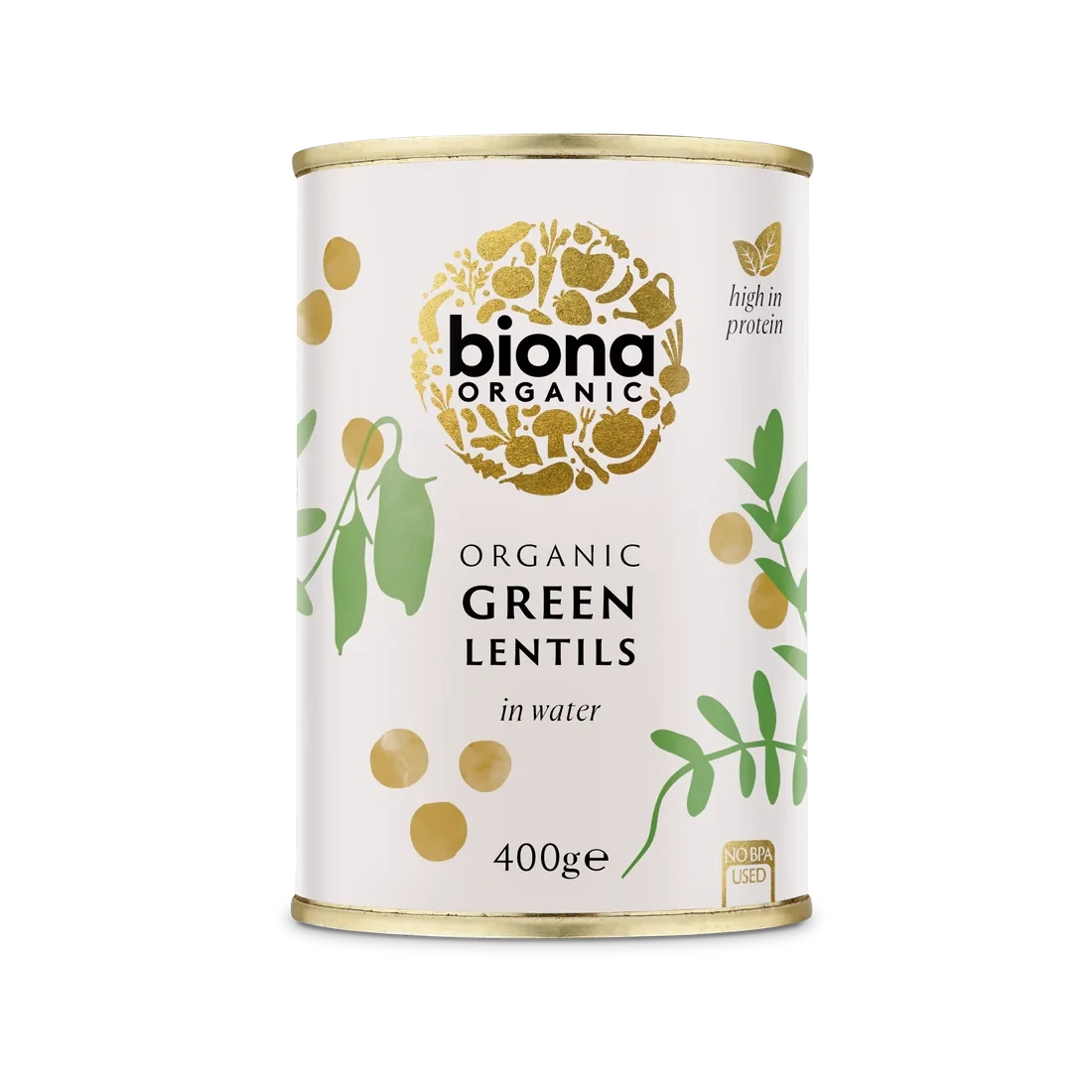 organic green lentils
