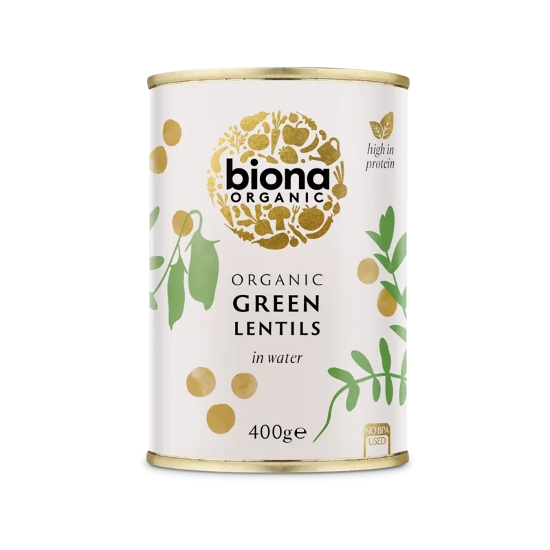 organic green lentils