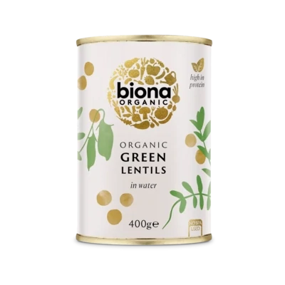organic green lentils