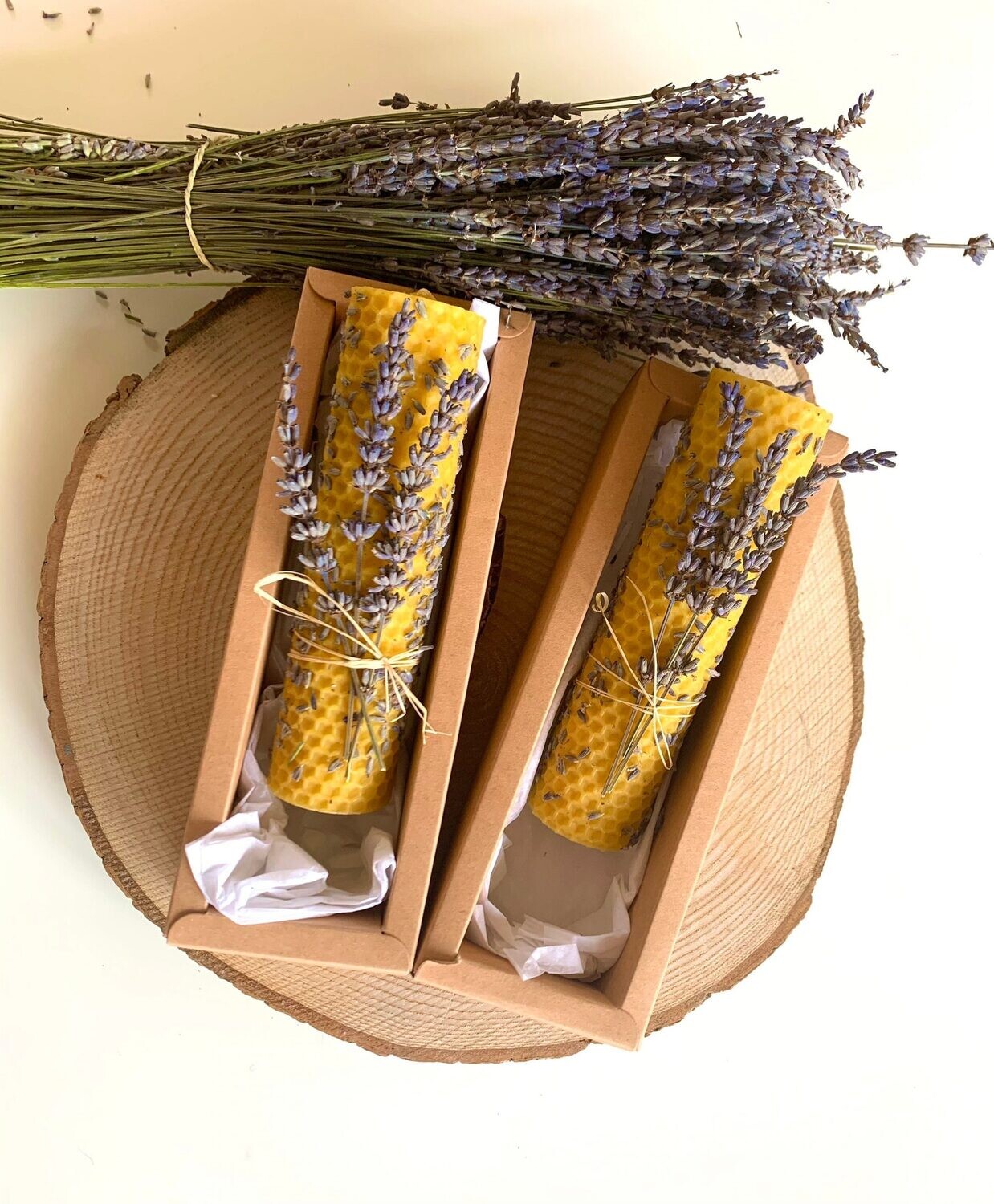 Lavender Beeswax Candle