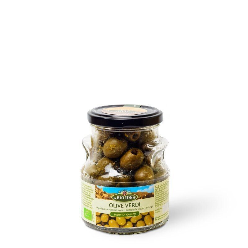 LBI OLIVES GREEN PITTED ORG. 165G