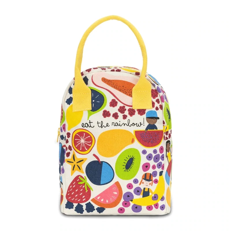 Fluf Zipper Lunch bag - eat the rainbow