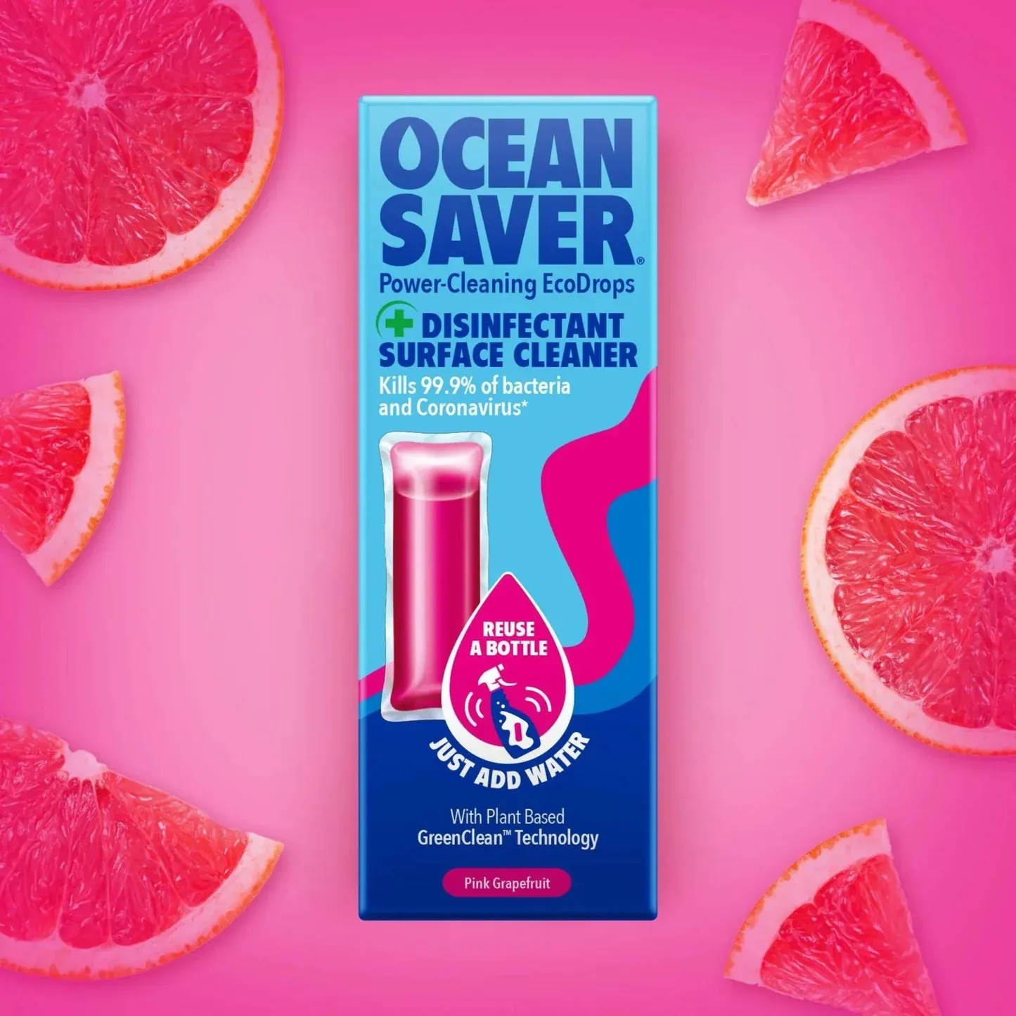 Oceansaver Cleaner Refill Drops: Disinfectant Pink Grapefruit Refill
