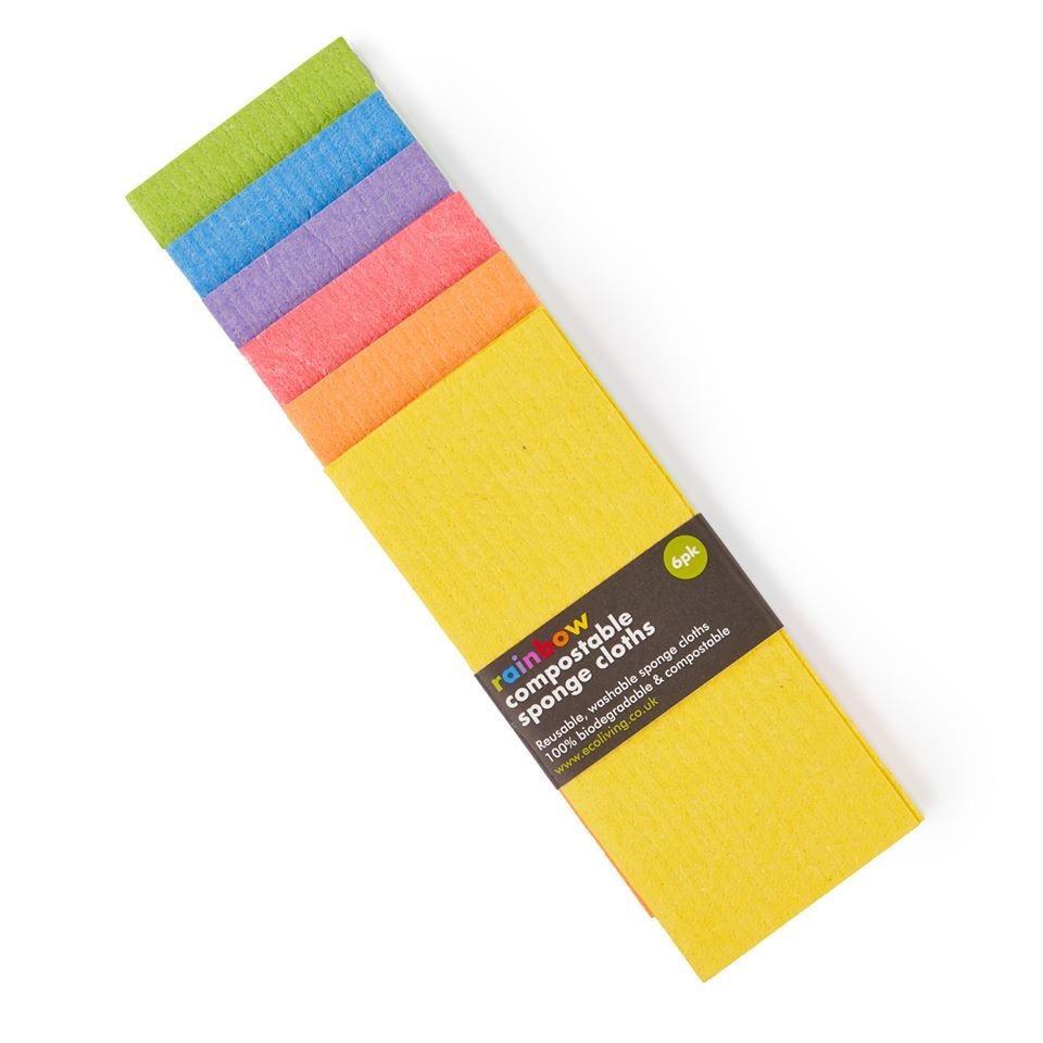 Compostable Sponge cleaning cloths (rainbow)
