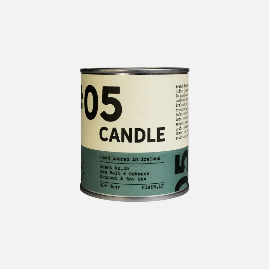 Fiain large candle #05 Sea salt+ Oakmoss (40 hr)