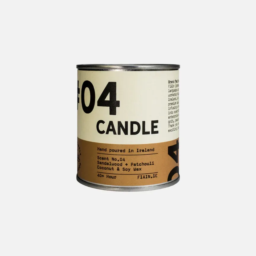 Fiain large candle #04 Sandalwood +Patchouli (40 hr)