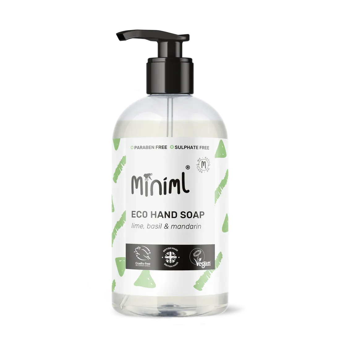 Miniml eco hand soap 500 ml- lime, basil+mandarin