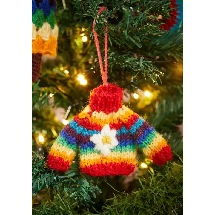 Rainbow Knitted Wool Jumper Decoration