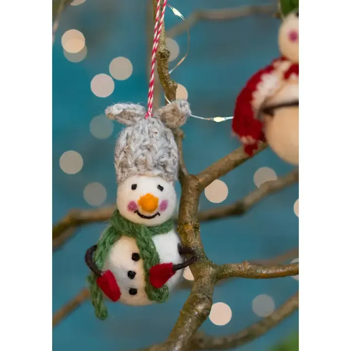 Felt Snowmen with Bendy Arms