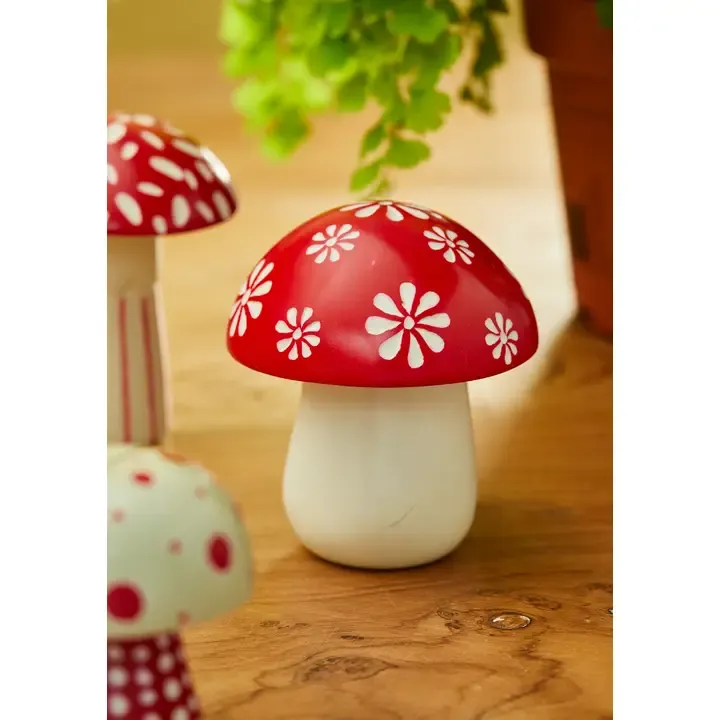 Woodland Mushroom Trinket Pot - Red Cream