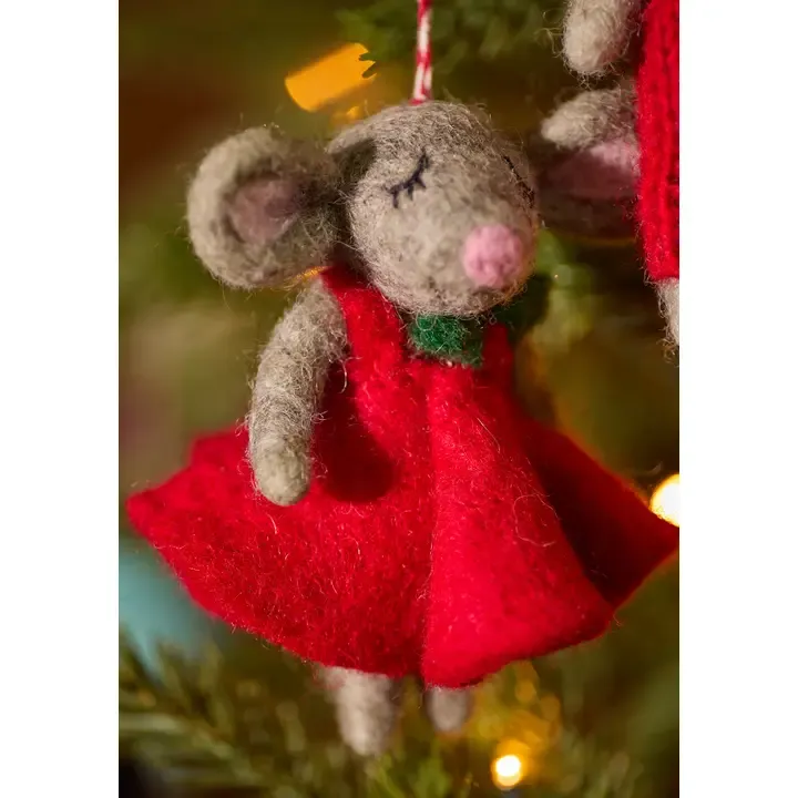 Felt Christmas Mice Decorations