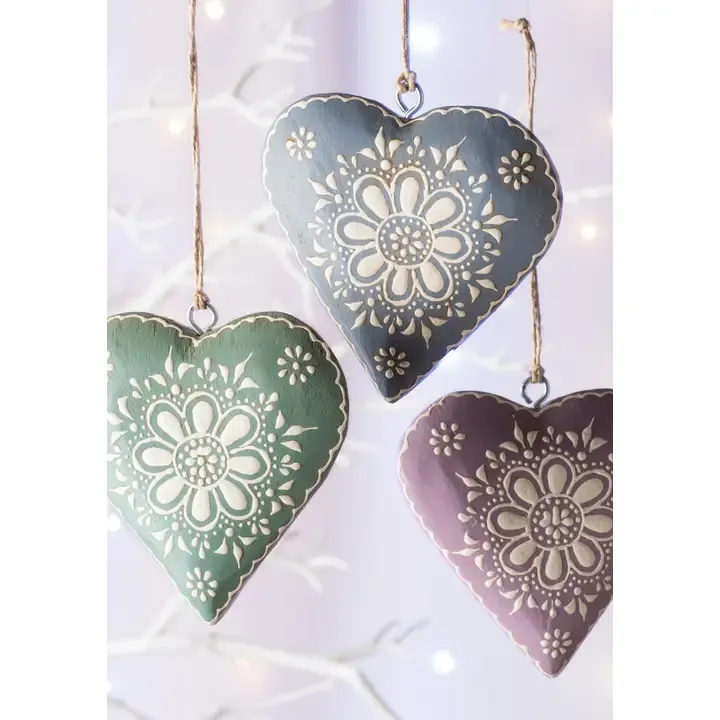 Hand Painted Wooden Hanging Heart