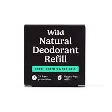 wild fresh cotton and sea salt deodorant refill