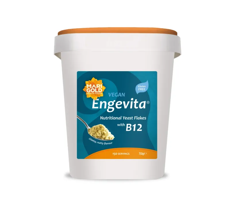 Engevita vegan and gluten free Nutritional Yeast Flakes with B12