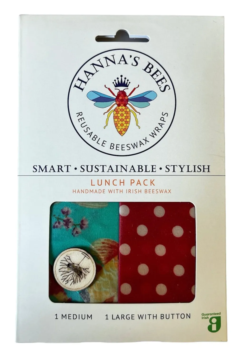 Hanna&#39;s Bees Reusable Beeswax Wraps Lunch Pack