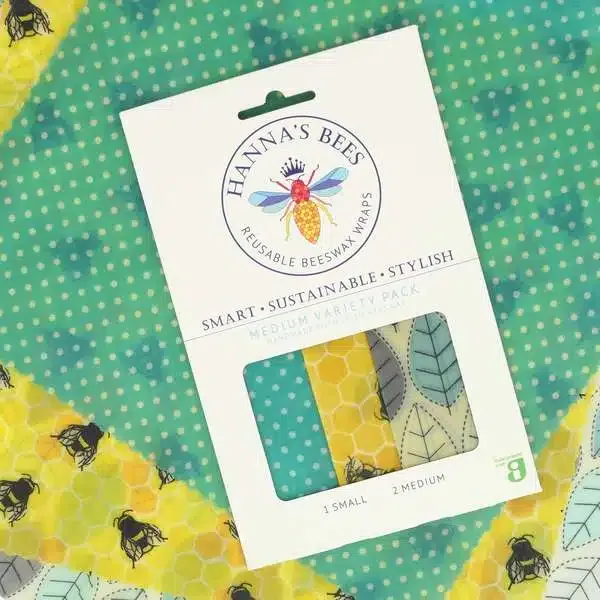 Hanna&#39;s Bees Reusable Beeswax wraps medium variety pack