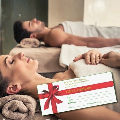 Couples Massage Gift Certificate
