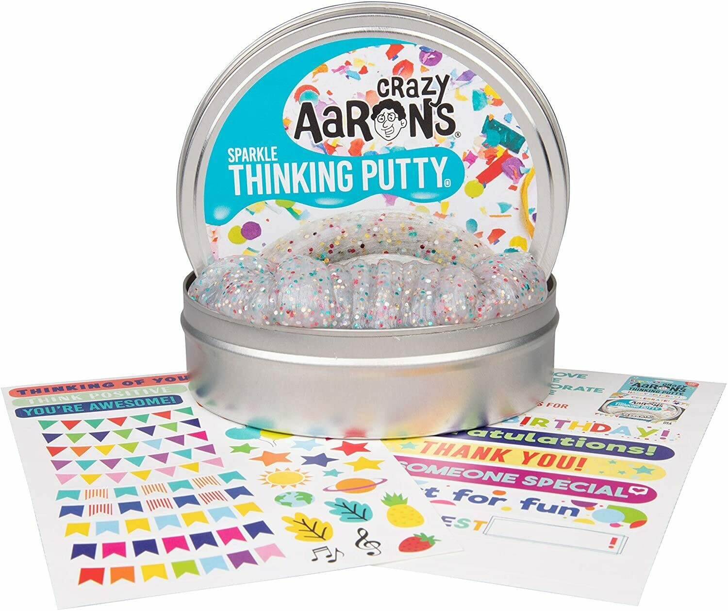 Crazy Aaron's Thinking Putty 4 In 1 Celebrate! With Greeting Card And