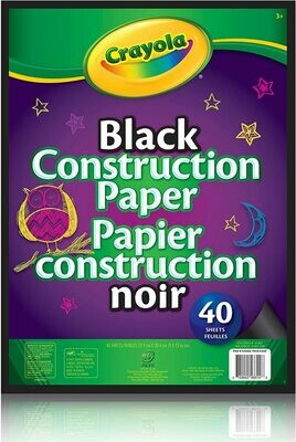 Crayola Black Construction Paper - 40 Ct