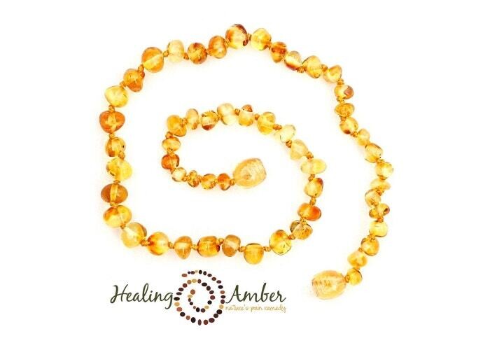 Healing Amber 13" Liquid Gold Necklace