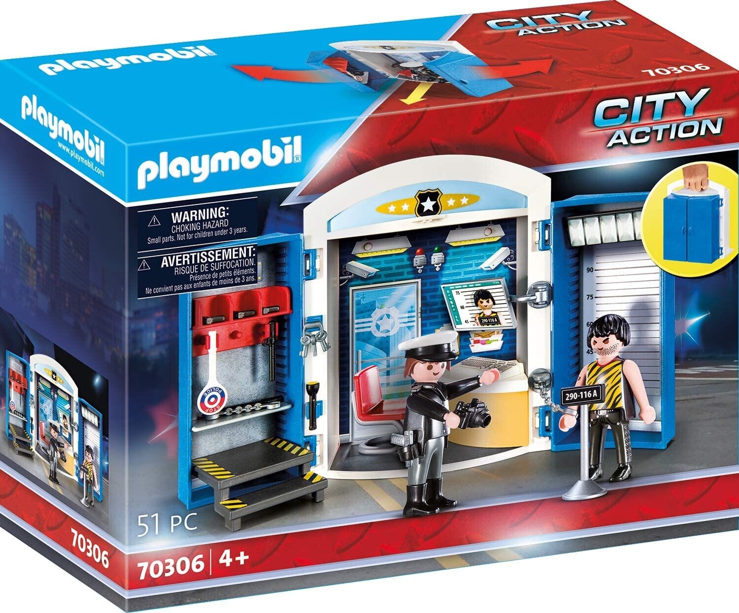 Playmobil City Action Police Station Play Box 70306