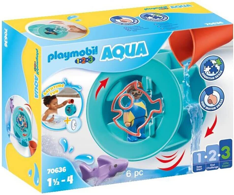 Playmobil 123 Aqua Water Wheel With Baby Shark 70636