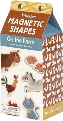 Mudpuppy On The Farm Wooden Magnetic Shapes