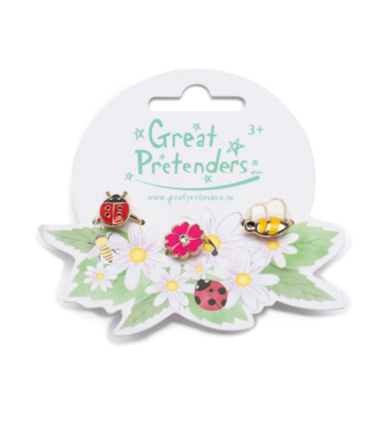 Great Pretenders Lady Bug Garden Ring Set 3 pcs