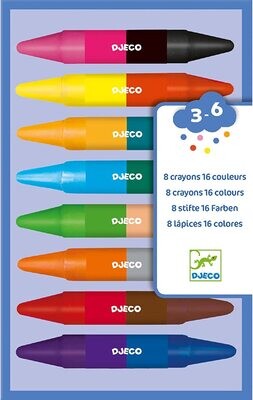 Djeco 8 Twin Crayons