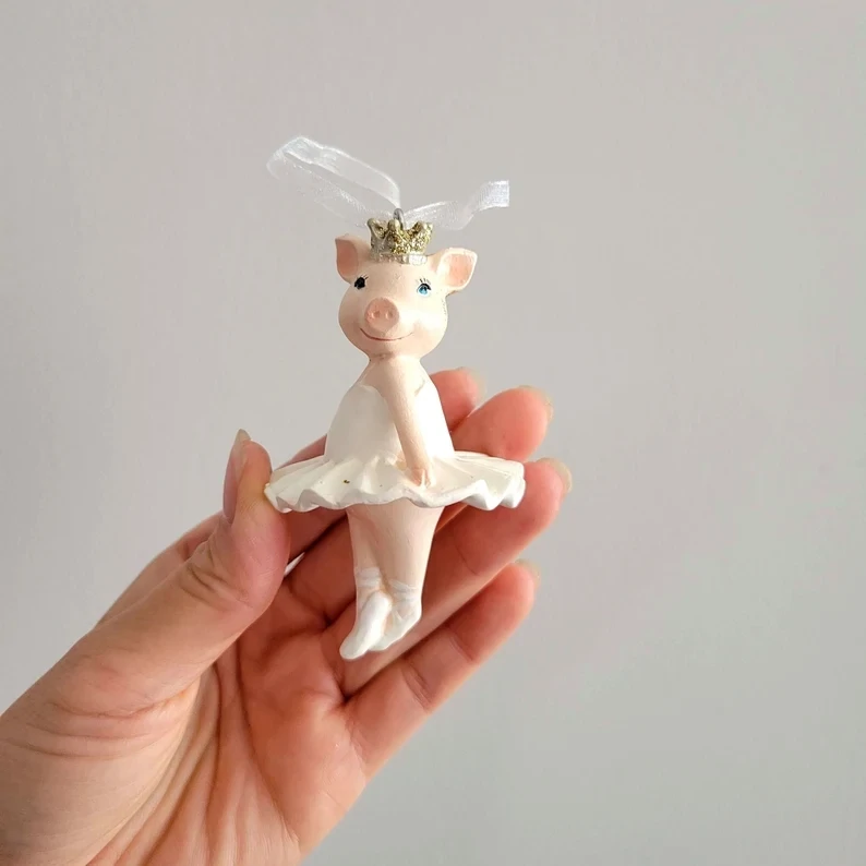 Christmas Ornaments Ballerina Pig