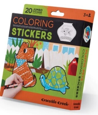 Crocodile Creek Playful Pets Colouring Stickers