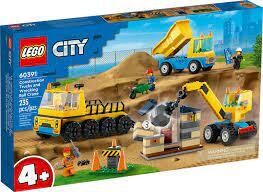 Lego City Construction Trucks And Wreaking Ball Crane