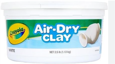 Crayola Air Dry Clay Bucket - White 1.13kg