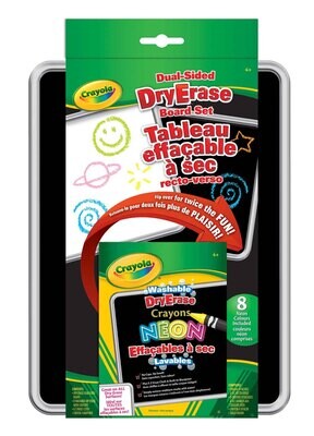 Crayola Dry Erase Double Sided Board With Neon Crayons