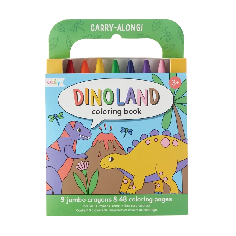 Ooly Dinoland Carry Along Crayon & Colouring Book Kit